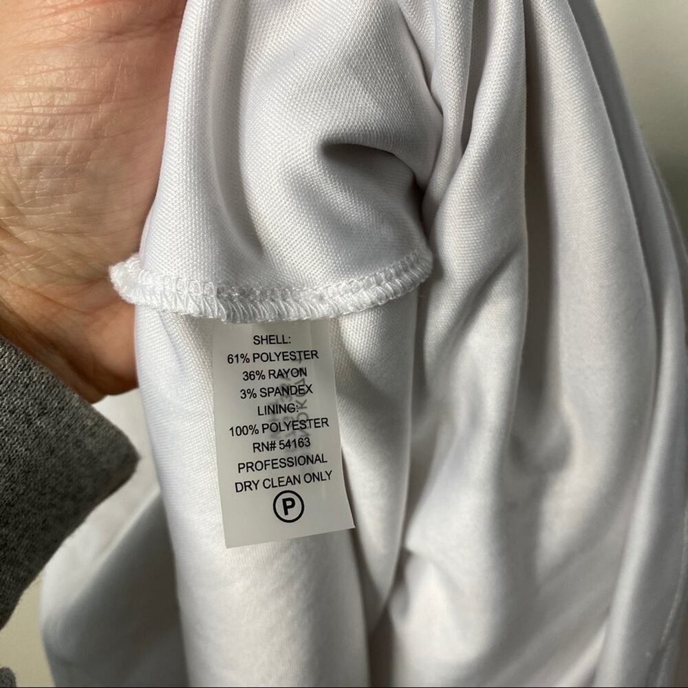Calvin Klein White Fit and Flare Dress Size 4 - Picture 5 of 8